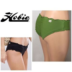 Olive green scalloped edge bikini bottoms.…